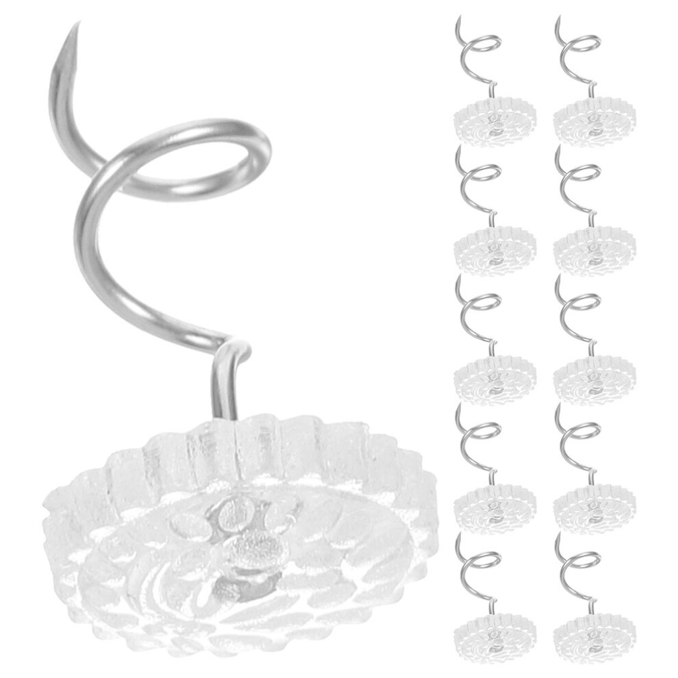 Sofa Spiral Tacks Transparent Plastic 200Pcs 0.7In 3162103933115