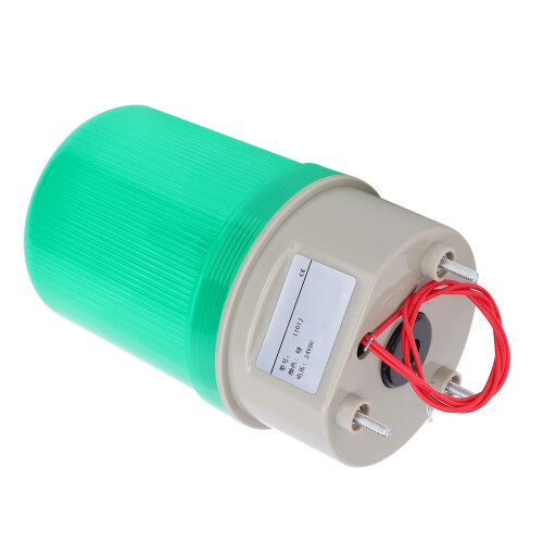 Grüner LED Stroboblitzleuchte, 24VDC, 5W, Flacher Kopf, 170x90mm