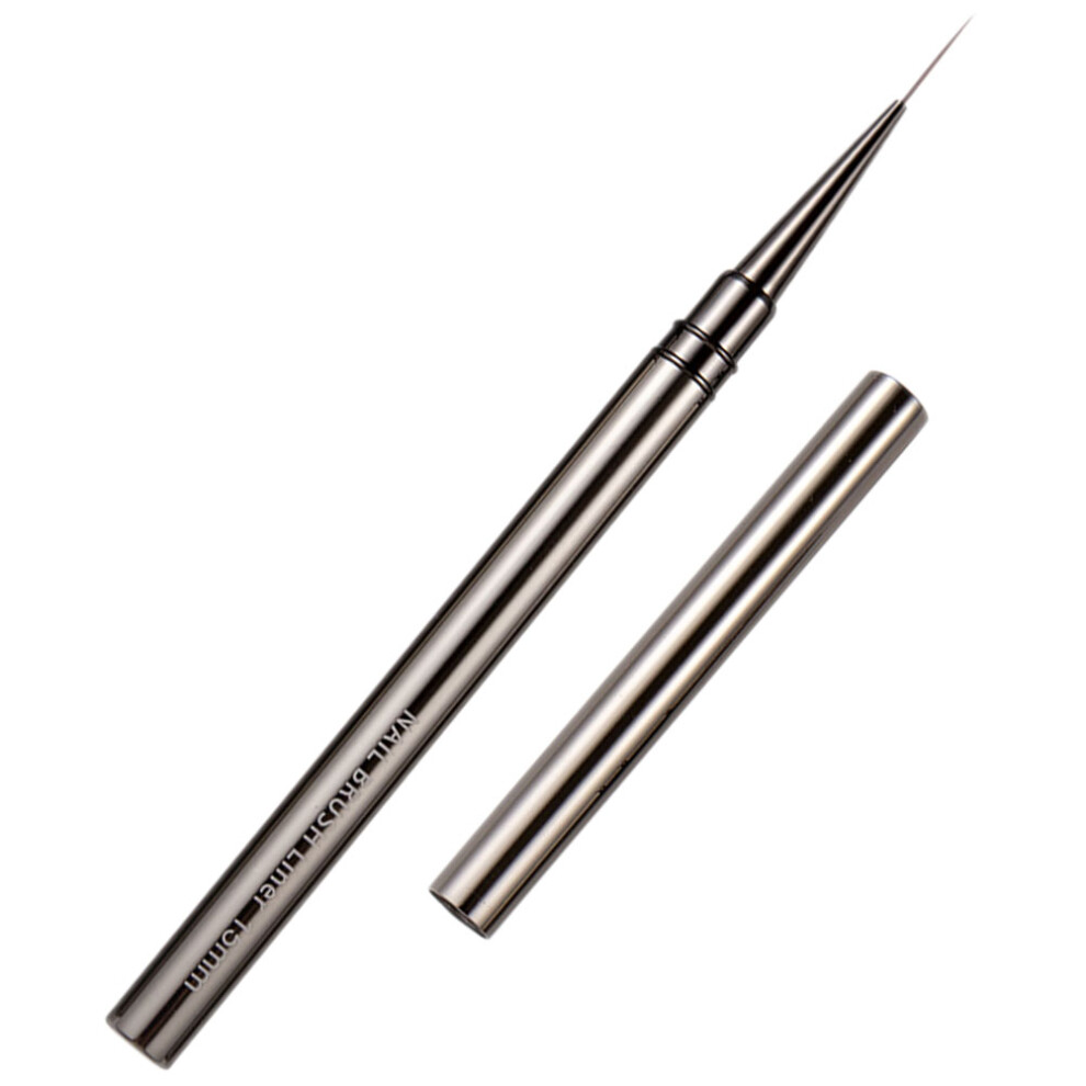 Vaguelly Black Metal Nail Art Brush For Manicure And Nail Salon Use