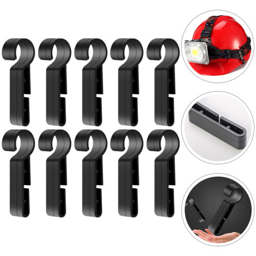 20pcs Hardhat Clip Plastic Black Durable For Daily Use 2