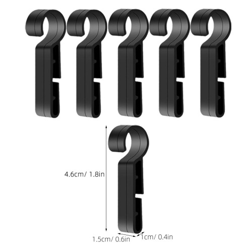 20pcs Hardhat Clip Plastic Black Durable For Daily Use 1