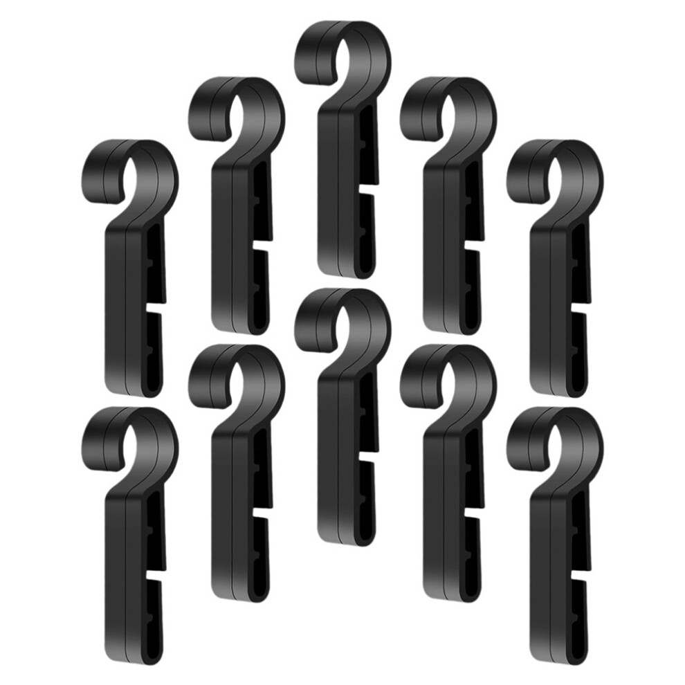 20Pcs Hardhat Clip Plastic Black Durable For Daily Use 3162367711023
