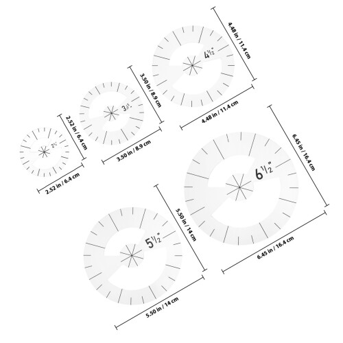 Quilting Ruler Patchwork Cutting Transparent Acrylic 5pcs 1