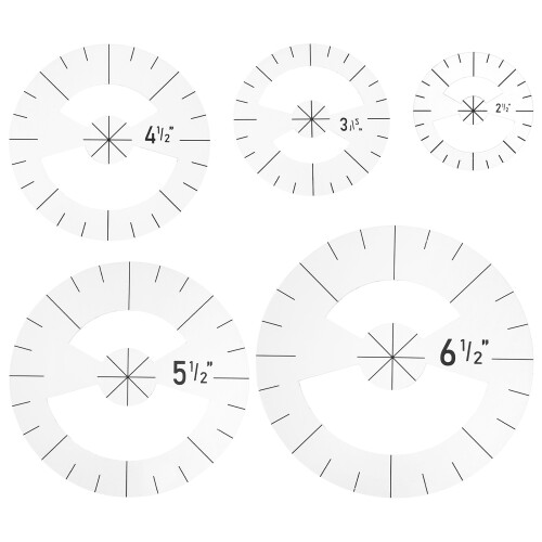 Quilting Ruler Patchwork Cutting Transparent Acrylic 5pcs