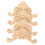 4 Pcs Blue Stainless Wood Carving Decorative Accessories 6