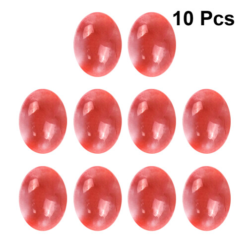 10 Pcs Natural Stone Accessories Agate Patch Red Cabochons