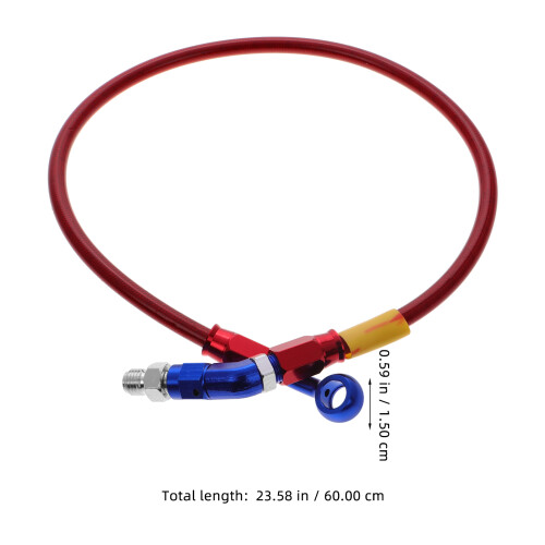 1pcs 1.50x1.50cm Red Brake Hose For Brake Line Hose Guidektm 1