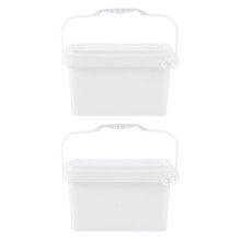 2 Pcs Paint Bucket Buckets With Handles Tins Lids Can Pigment Packing