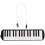 32 Keys Melodica Black Nylon 1pcs 1