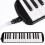32 Keys Melodica Black Nylon 1pcs 7