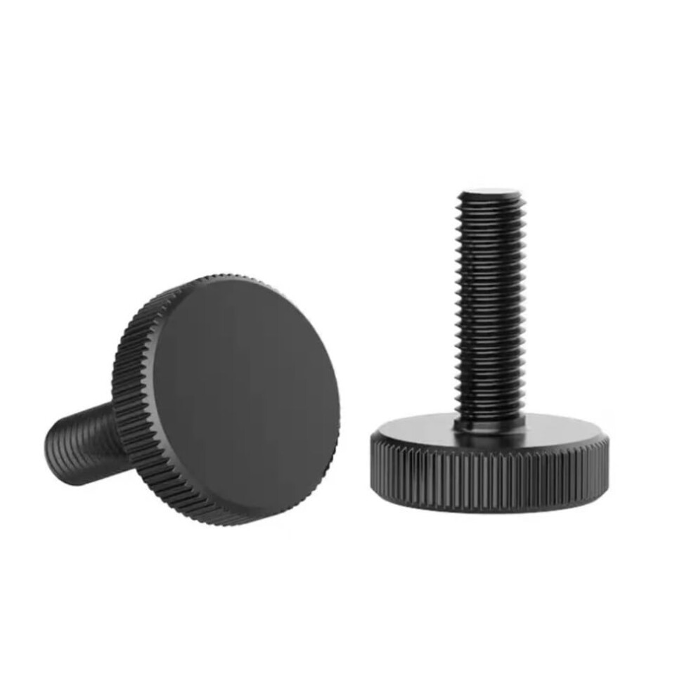 Thumb Screw Black Steel Flat Head M3-M8 Hand-Tightening 50Mm Compatible With Computer Screws M8 (2 Pieces) 6482260301105