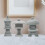 Outdoor Garden Statues Grey Sandstone 3pcs 2
