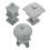 Outdoor Garden Statues Grey Sandstone 3pcs 1