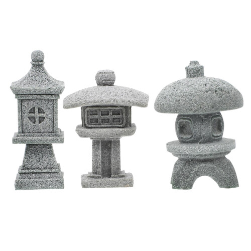 Outdoor Garden Statues Grey Sandstone 3pcs 2