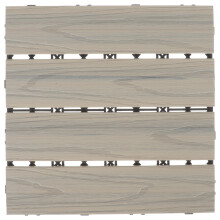 Grey Waterproof Wood-Plastic Flooring Easy Match Outdoor Carpet
