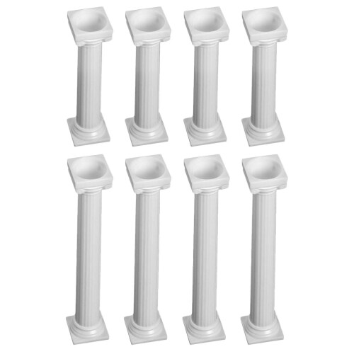 8Pcs White Plastic Cake Support Rods for Tiered Wedding Cake Stand 2