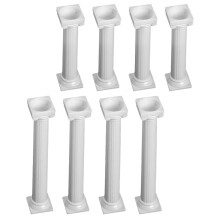 8Pcs White Plastic Cake Support Rods for Tiered Wedding Cake Stand