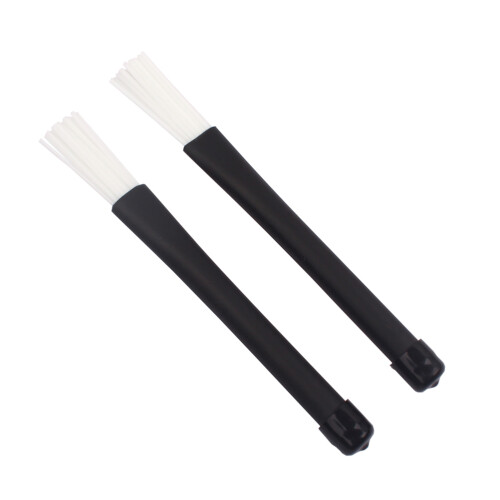 Pair Jazz Drum Retractable Drum Sticks Drumsticks (Black & White)
