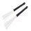 Pair Jazz Drum Retractable Drum Sticks Drumsticks (Black & White) 7