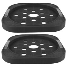 2 Pcs Gas Tank Bracket Propane Holder Outdoor Tray Grey