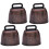 Vintage Cow Bells Light Brown Durable Iron Noise Makers 4pcs 1