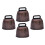 Vintage Cow Bells Light Brown Durable Iron Noise Makers 4pcs 5
