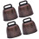 Vintage Cow Bells Light Brown Durable Iron Noise Makers 4pcs 7