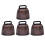 Vintage Cow Bells Light Brown Durable Iron Noise Makers 4pcs 4