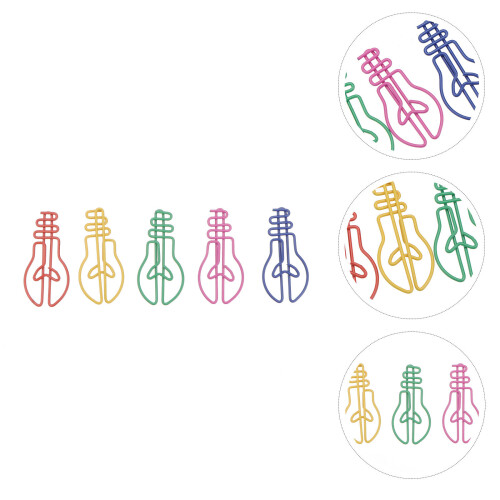 30 Pcs Cute Colorful Paper Clips Creative Bookmark Light Bulb Shape 1