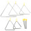 Music Triangle Instrument Silver 5 Sets 6 Inch 3