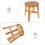 Gymnture Wooden Round Step Stool - Safe Bathroom Stool 8
