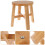 Gymnture Wooden Round Step Stool - Safe Bathroom Stool 3