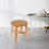 Gymnture Wooden Round Step Stool - Safe Bathroom Stool 5