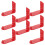 8 Pcs Mounting Fire Extinguisher 7.00x5.30x3.00cm Red 8