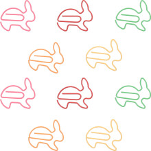 20Pcs Silver Metal Paper Clips Rabbit Shape Bookmark Clips for Office