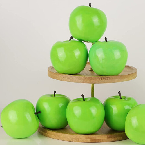 6pcs Artificial Foam Apples Simulated Fruit Models Decor 1