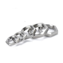 304 Stainless Steel Female Thread Hex Lock Nut Pipe Fitting 1/8" to 4" Sizes Thin Type 4" Model