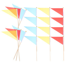 30pcs Versatile Ground Marker Flags For Traffic Warning And