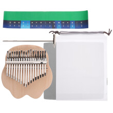 Mini Kalimba Thumb Piano Fabric Material 1 Set 7.9x0.8x0.04in