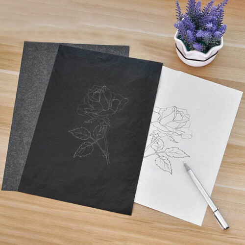 100 Pcs Carbon-Coated Graphite Paper Transfer Wood 2