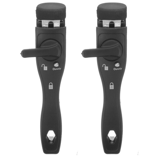 2Pcs Detachable Black Pot Handles Anti-Scald Replacement Cookware Grip 2