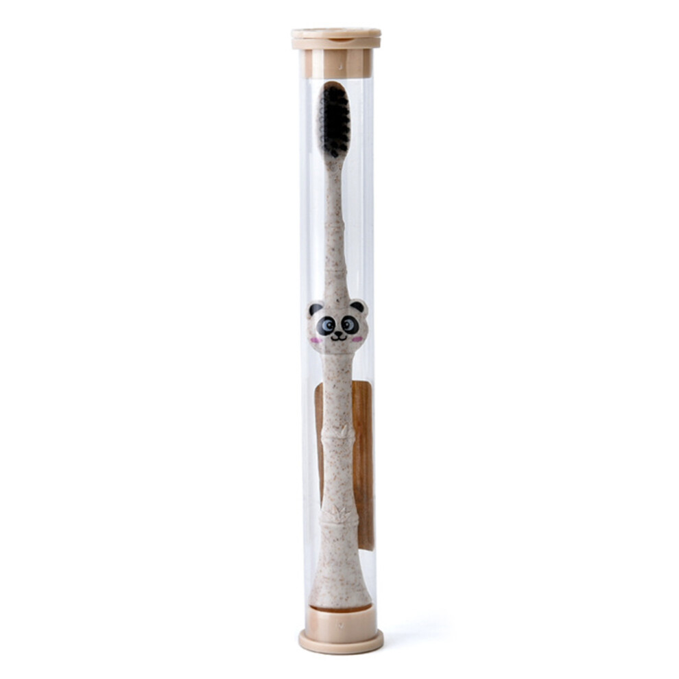 3 Pcs Children'S Toothbrush Childrens Panda Bamboo Charcoal