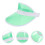 Women'S Sun Hats Sun Visor Hat Green Plastic 1pack 10