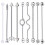 9 Pcs Navel Bar Buckle Belly Button Popularity Screw Piercing ※ 6
