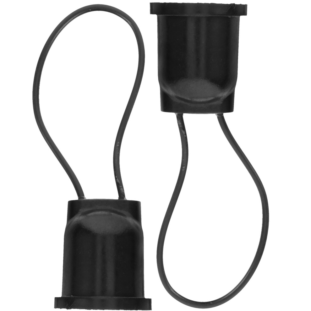 2Pcs Black Pvc+Metal Light Bulb Socket High Temp Resistant Lamp Holder 3162367792305