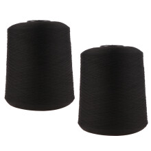 2 Rolls Sewing Thread 27400M 150D Black For Home