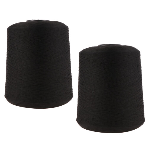 2 Rolls Sewing Thread 27400M 150D Black For Home