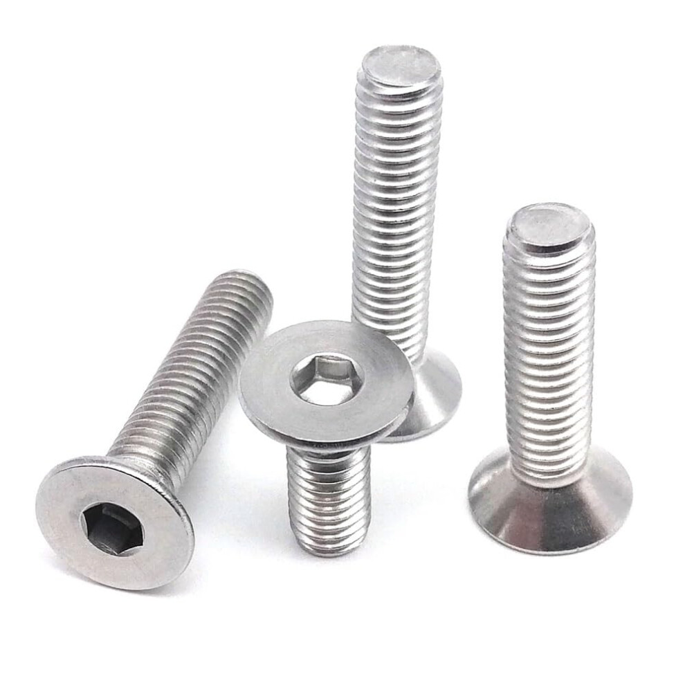 M4 M5 M6 M8 304 A2 Stainless Steel Hex Socket Flat Countersunk Screws 30Mm Length M5 (10Pcs) 6038364003102