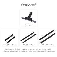 Universeller 280 mm Gummi-Nachfüllsatz für WV2 WV5 Fensterreiniger 2 Ersatzklingen