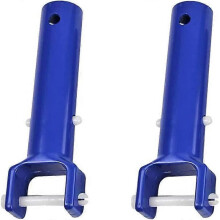 2-Piece Pool Vacuum Tip Handle Replacement Parts with V-Clip for Pool Spa Vacuums (Blue)